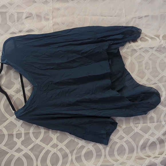 Blue silk tunic - Picture 4 of 6